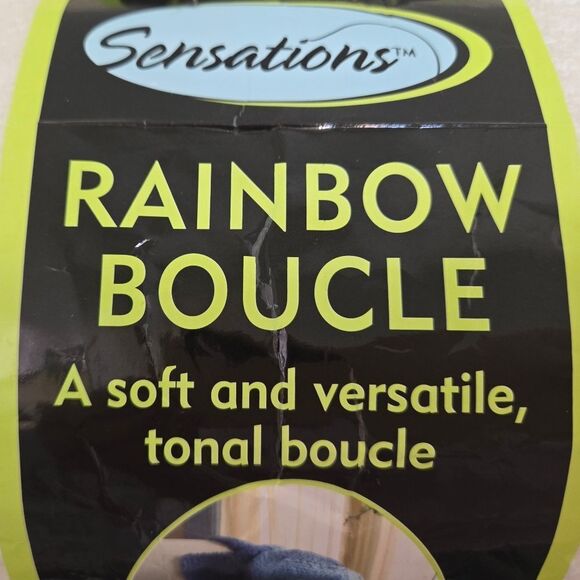 Sensations Rainbow Boucle Yarn in Cream and White - Picture 3 of 8